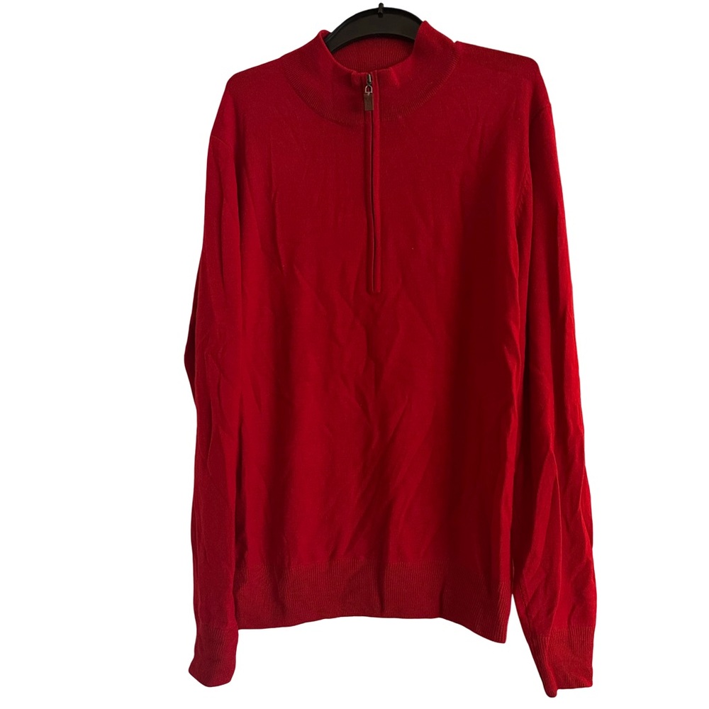 Turtleson Men's 100% Extra Fine Merino Luxury Wool 1/4 Zip Pullover Sweater
